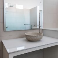 Modern sink in the bathroom at home or hotel